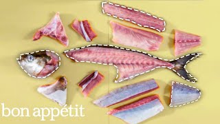 How a Japanese Chef Turns a Whole Fish Into 6 Dishes  Handcrafted  Bon Appétit [upl. by Nirrok]