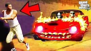 Franklin Trapped The Spirit of Cursed Car in GTA 5  SHINCHAN and CHOP [upl. by Koressa143]