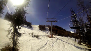 La Plagne Plagne Aime 2000 La Roche Télésiège debrayable La Roche La Roche Chairlift [upl. by Inatirb]