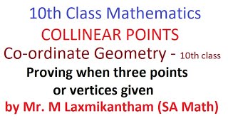 COLLINEAR POINTS  proof  10th class mathematics [upl. by Rheingold153]