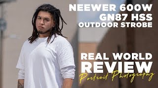 Neewer 600W GN87 HSS Outdoor Flash Strobe Light for Sony  a real world review [upl. by Llenrahc]