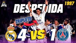 Así fue la DESPEDIDA de HUGO SÁNCHEZ ⭐ ¡TRIPLETE 💥💥💥 Real Madrid vs PSG Amistoso 1997 [upl. by Effy311]