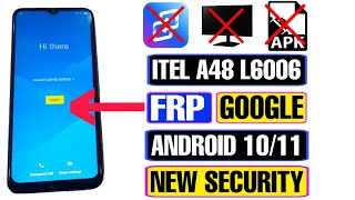 Itel A48 L6006 FRP Bypass Android 10 Without PC  Itel A48 Google Account Bypass 2023 [upl. by Nyledam]