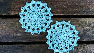 Crochet Coaster Motif Tutorial [upl. by Ardnama]