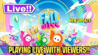 LIVE FALL GUYS CUSTOM SHOWS AND LEADERBOARD BATTLES FUN [upl. by Dorolisa]