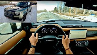 2023 Land Rover Defender 110 P400 X  POV Test Drive 3D Audio [upl. by Hepza]