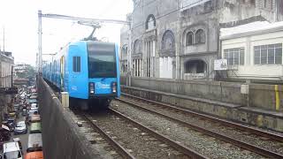 LRT1 3G Train With Globe Ad Wrap Arriving At Blumentritt Station [upl. by Orabel]