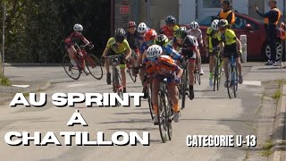 Tout se joue au sprint à Chatillon Catégorie U13 [upl. by Akcirret]