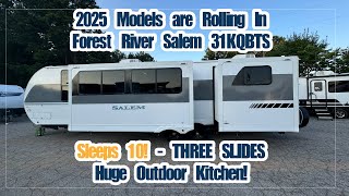 Newly Redesigned 2025 Forest River Salem 31KQBTS Stunning Finishes Huge Bunk House Tons of Light [upl. by Milicent238]