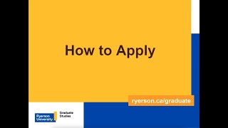 Discover Ryerson Graduate Studies How to Apply [upl. by Thomasine198]