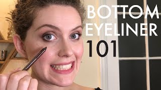 How To Apply Eyeliner On The Bottom Lid  Beginner Eyeliner [upl. by Ermengarde904]