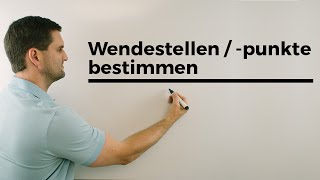 WendestellenWendepunkte bestimmen Teil 1  Mathe by Daniel Jung [upl. by Grimaud701]