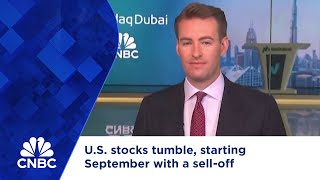 US stocks tumble starting September with a selloff [upl. by Yelime750]