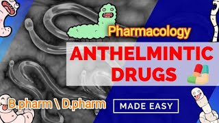 Anthelmintic Drugs  Pharmacology  Albendazole Pyrantel Praziquantel Ivermectin [upl. by Etnaik]