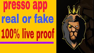 presso app real or fake  presso app real or fake 100 live proof  new earning application today [upl. by Assila]