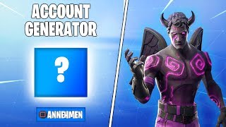 Ich benutze einen ACCOUNT GENERATOR in Fortnite und bekam diese SKINS [upl. by Esiouqrut]