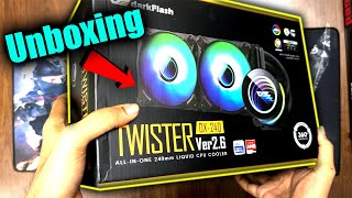 ASMR CPU Cooler darkFlash Twister DX Ver26 240 Liquid Black Version Full Detail Unboxing  2024 [upl. by Laurance333]