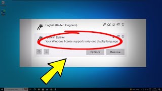 Your Windows license only supports one display language  How To Fix Cant change display language ✅ [upl. by Devona]