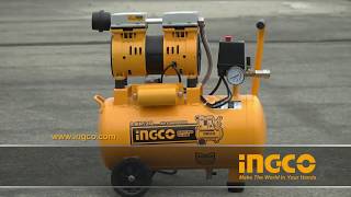 INGCO Silent and oil free air compressor 24L  Code  ACS175246 [upl. by Grail]