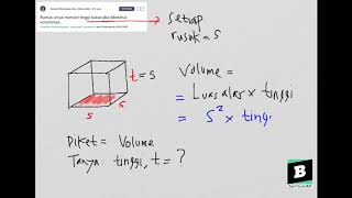 Rumus untuk mencari tinggi kubus jika diketahui volumenya [upl. by Kant859]