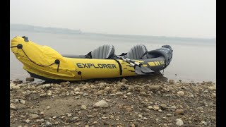 How to Set up Intex Explorer K2 Inflatable Kayak 2 Person  Review [upl. by Esital]