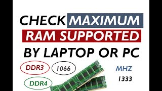 How to Check Maximum RAM Speed Supported by Your Laptop or PC Maximum RAM Capacity  Solved [upl. by Athallia]