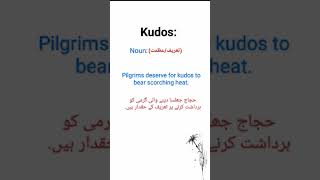 Kudos sentence kudos meaning in Urdu kudos noun [upl. by Sekyere]