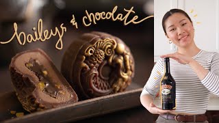 Chocolate amp Baileys Snow Skin Mooncakes  巧克力百利甜酒冰皮月饼 [upl. by Adyht]