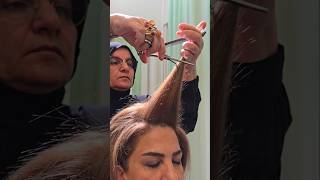 How I use Thinning Scissor for Thick Hair hair haircuttutorial thinninghair shortsvideo shorts [upl. by Ravel]