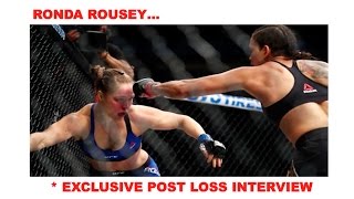 Ronda Rousey Exclusive PostLoss Interview  UFC 207 parody [upl. by Horbal216]