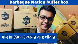 Barbeque Nation buffet in a box review  Mutton platter for 5 at just Rs 850 [upl. by Ecinrev]