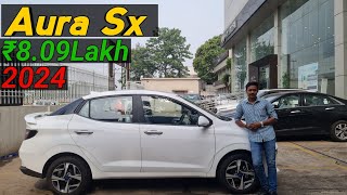 New Hyundai Aura SX 2024 Facelift complete detailed Review and pricing hyundai automobile [upl. by Ayotol869]