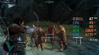 AMD Radeon HD 7870  AMD Athlon 200GE  Middle Earth Shadow of War FPS Test [upl. by Ayojal]