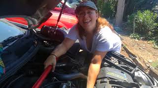 Water Pump Install on LS1 1999 Camaro Z28  Airi The Car Girl [upl. by Haeluj]