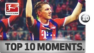 Top 10 Moments of Bastian Schweinsteigers Bundesliga Career [upl. by Adnima86]