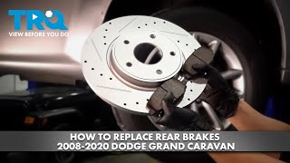 How to Replace Rear Brakes 20082020 Dodge Grand Caravan [upl. by Erfert]