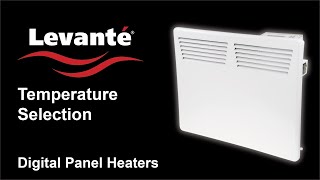 Levante Ecopanel Panel Heater Temperature Selection [upl. by Esinev351]