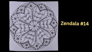 Zendala 14Exploreing Zentangle and Mandala [upl. by Rashida236]