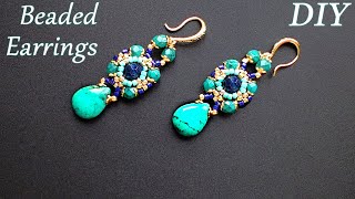 Beaded Earrings with Pendantshorts [upl. by Stuckey]