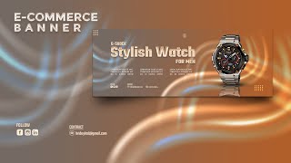 Professional Ecommerce Product Banner Design  Design Tutorial in Photoshop CC [upl. by Loraine497]