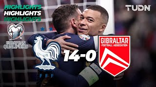 Francia 140 Giblartar  HIGHLIGHTS  UEFA Qualifiers 2023  TUDN [upl. by Erdried]