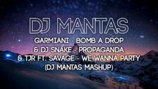 Garmiani  Bomb A Drop amp DJ Snake  Propaganda amp TJR ft Savage  We Wanna Party DjMantas mashup [upl. by Yajet960]