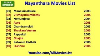 Nayanthara Movies List [upl. by Noryk]