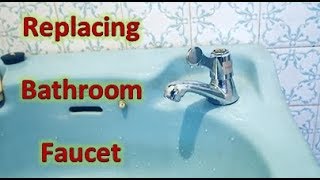 Replacing BATHROOM Sink FAUCET DIY  Changing Basin Taps [upl. by Winfred]