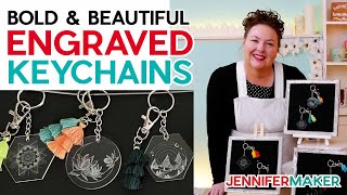 Engraved Acrylic Keychains with Cricut  How to Get PERFECT Placement Every Time [upl. by Enelyw]