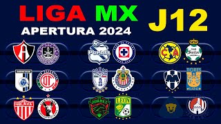 FECHAS HORARIOS Y CANALES PARA LA JORNADA 12 DE LA LIGA MX APERTURA 2024 [upl. by Adnauq]