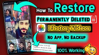 How To Restore Deleted Photos And Videos From Android  Recover Permanently Deleted Photos Videos [upl. by Randi]