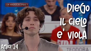 DIEGO  Il cielo è viola Audio e testo  Amici 24 inediti [upl. by Ileana651]