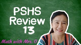 PHILIPPINE SCIENCE HIGH SCHOOL REVIEW 13 [upl. by Aniz893]