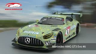 ckmodelcarsvideo MercedesAMG GT3 Evo 6 Qualifikation 24h Nürburgring 2022 118 Ixo [upl. by Hubing]